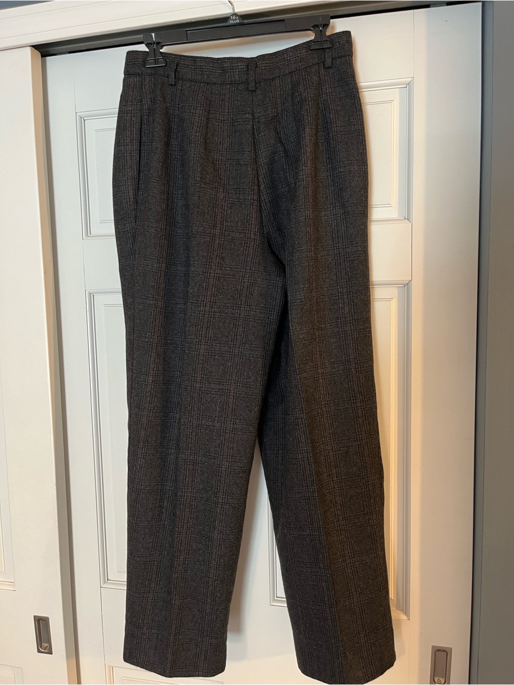 Harve Benard Charcoal Glen Plaid Dress Pants